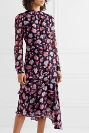 Jason Wu - Belted asymmetric ruffled floral-print silk-georgette midi dress at Net A Porter